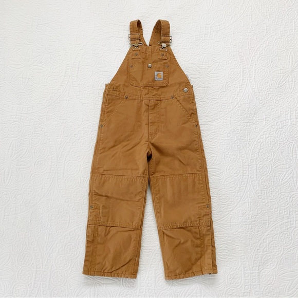 Carhartt Bottoms Carhartt Kids Duck Canvas Quilt Lined Bib Overall